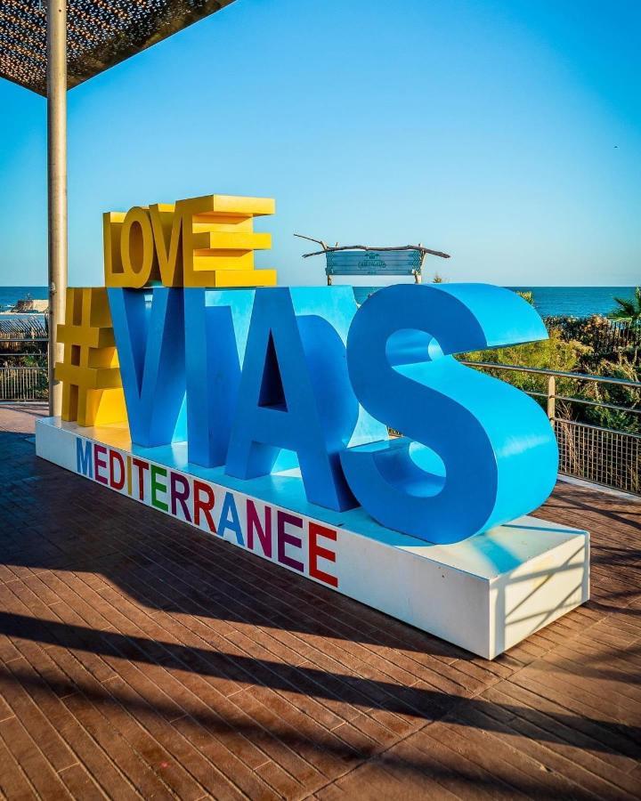 Mobilhome Vias Plage Dans Camping Luaran gambar